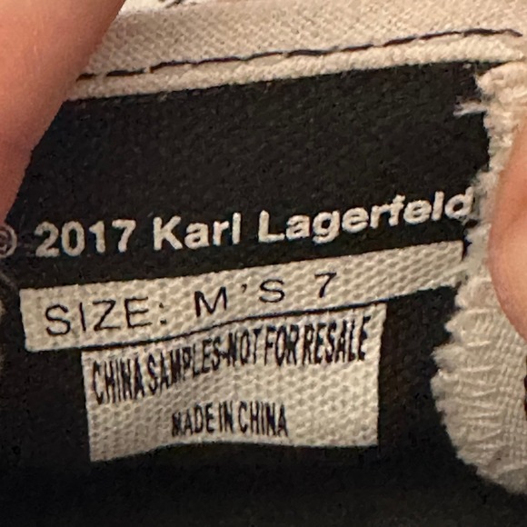 Karl Lagerfeld Vans Slip On Sample Shoes Mens Size 7 2017 Black White K-Pattern main image 6